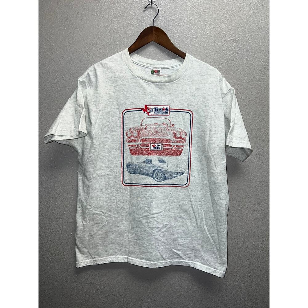 Vintage Corvette Shirt National Restorer Society Texas Chapter Car Tee 90s Large
